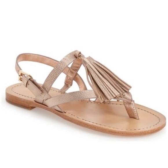 kate spade Shoes - Kate Spade New York Clorinda Metallic Leather Tassel Sandals size 8.5